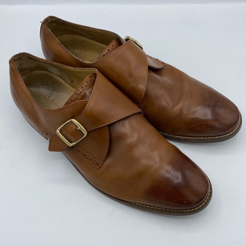 Cole Haan Men's Williams II‎ Monk Strap Brown leather size 9 wide